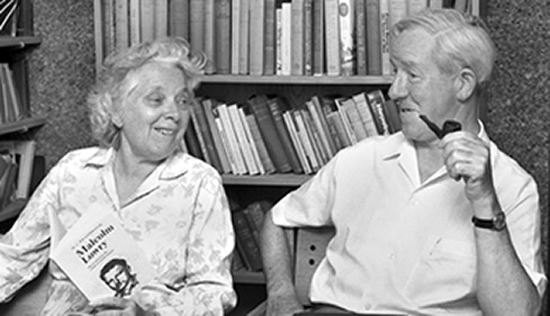 Professor Bradbrook (left) and Professor Hibbard (right) doing some summer reading on July 2, 1975.