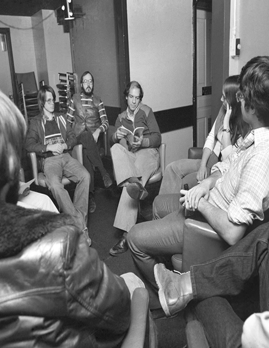 A poetry reading in the English Department, November 22, 1977